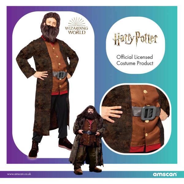 Rubeus Hagrid Costume Carnevale Adulto Harry Potter Fancy Dress – poptoys.it