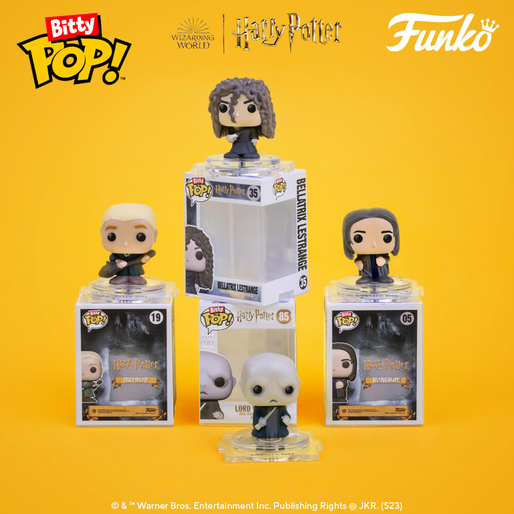 Funko Pop! Bitty Pop: Harry Potter - Lord Voldemort, Bellatrix Lestrange, Draco  Malfoy and a Mystery Bitty Pop! 4-Pack 