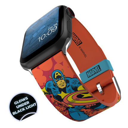 Kapitan Ameryka Blacklight Marvel Collection Pasek do smartwatcha z paskiem na nadgarstek